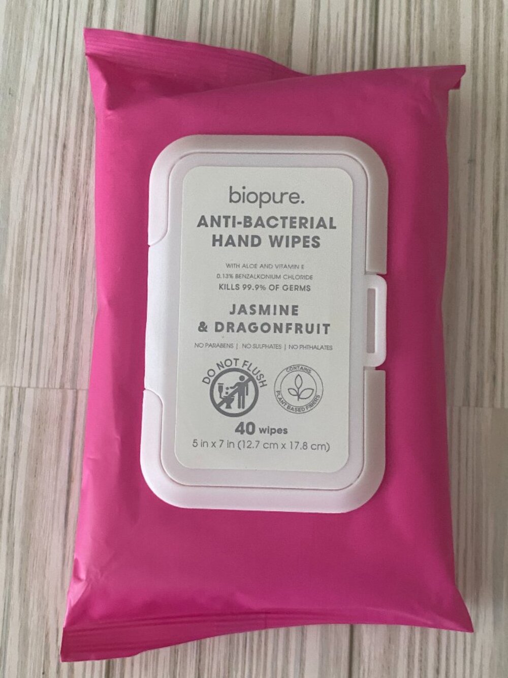 5/$10 biopure. AntiBac *JASMINE & DRAGONFRUIT* 40 count